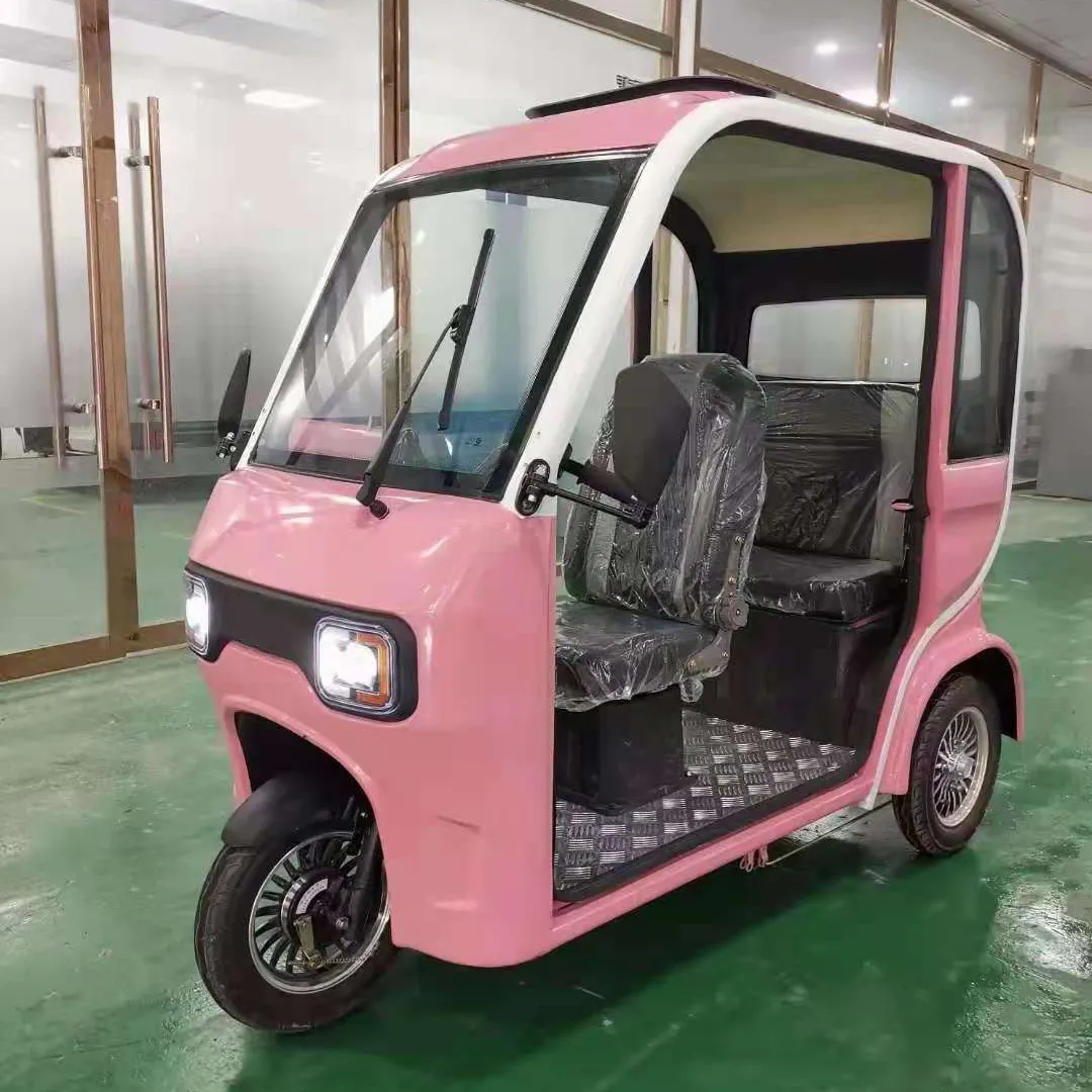 Triciclo eléctrico de baja velocidad para adultos, scooter de tres ruedas semicerrado de 1000W para pasajeros, venta de fábrica en China