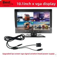 Monitor CCTV Mobil Truk 10.1 inci dengan Kamera Mundur dan Koneksi VGA, Dudukan Dashboard 7 inci, Garansi 1 Tahun