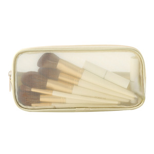 Travel Mesh Toiletry Bag Beige Large Waterproof <b>Makeup</b> Storage <b>Case</b> For Trip Cosmetic Organizer With Zipper Closure - Product Image 2