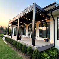 Pergola bioclimatique motorisée en aluminium, écologique, durable, avec système de drainage, pour terrasse extérieure.