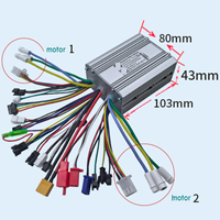 KONTROLER SKUTER LISTRIK 2 MOTOR PENGGERAK 24v36v48v60v 500w800w+Layar GZ3 dengan SHIFTER EBIKE Suku Cadang DIY