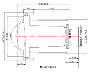 Objectif mini super grand angle <span class=keywords><strong>Sunex</strong></span> Monture M12 Champ de vision de 168 degrés et résolution 5MP - Product Image 6