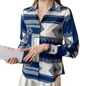 Fashion Printing Ladies Shirts Women's Blouses 2024 Spring Autumn Long Sleeve Shirts Tops Blusas Mujer