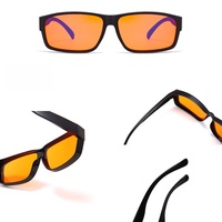 Yiwu Usine Pas Cher Bas quantité minimale de commande Unisexe Rouge Orange PC Lentille Anti Lumière Bleue Bloquant Filtre Bleu Coupe Nuit Mieux Dormir Lunettes
