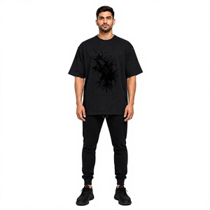 เสื้อยืดโอเวอร์ไซส์สไตล์สตรีทแวร์สำหรับผู้ชาย ผ้าฝ้าย 100% แขนสั้น คอกลม ทรงบ็อกซี่ ระบายอากาศได้ดี เป็นมิตรกับสิ่งแวดล้อม น้ำหนัก 220 กรัม - Product Image 1