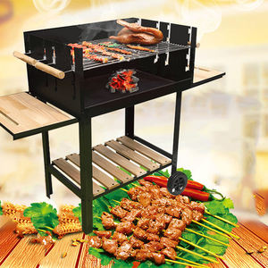 Griglia per Barbecue <span class=keywords><strong>a</strong></span> carbone da giardino da campeggio con tavolo fornello <span class=keywords><strong>a</strong></span> <span class=keywords><strong>legna</strong></span> per Barbecue <span class=keywords><strong>a</strong></span> carbone per fumatori all'aperto nero - Product Image 2