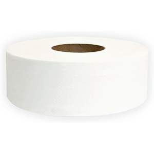 GEN 202 Jumbo JRT Papier toilette 9 pouces de diamètre, 12 rouleaux (paquet de 1), doux et résistant, 2 plis, en bambou avec points en relief - Product Image 1