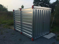 Chariot à roulettes en métal galvanisé à chaud, capacité 1000 kg, usage intensif |   Conteneur de stockage pliable en fil d'acier pour entrepôt