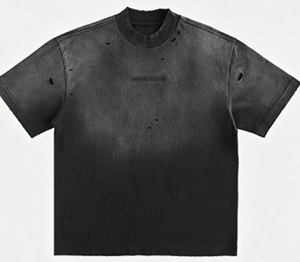 เสื้อยืดผู้ชายคอตตอน 100% พิมพ์ลาย Kornit แบบสั่งทำพิเศษ ทรงหนา ซักย้อมสีเอซิด ทำสีซีดแบบวินเทจ ลายมอนสเตอร์สีเข้ม - Product Image 3