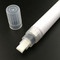 Marqueur de peinture en plastique rechargeable à pointe plate de 10 mm avec encre permanente, vente en gros
