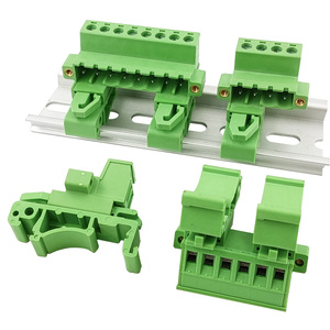 Connecteur de borne sans soudure à montage sur <span class=keywords><strong>rail</strong></span> <span class=keywords><strong>DIN</strong></span>, pas de 5,08 mm, avec bride pour <span class=keywords><strong>rail</strong></span> <span class=keywords><strong>DIN</strong></span> de 35 mm, connexion sans outil - Product Image 1