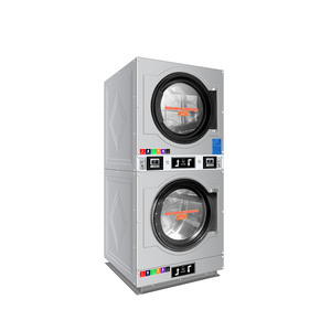 20kg Industrial Commercial Laundry Washing Drying Machine <strong>Stacked</strong> <strong>Washer</strong> <strong>Dryer</strong> with Steam Heating for Laundromat - Product Image 5