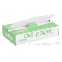 Papier alimentaire en gros, imprimé, intercalé, 10x10,75 pouces, qualité alimentaire, feuilles de papier ciré pour emballage de hamburgers et sandwichs