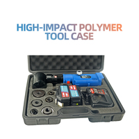 Perforadora Hidráulica Eléctrica de Acero Nooviee SME-15B, 22 mm de Recorrido, 5000 mAh de Capacidad, para Perforar Agujeros Redondos/Cuadrados en Metal