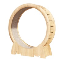 Roue d'exercice silencieuse personnalisée OEM, cadre d'escalade en fibre de bois, jouet pour chat anti-stress, tapis roulant pour chat