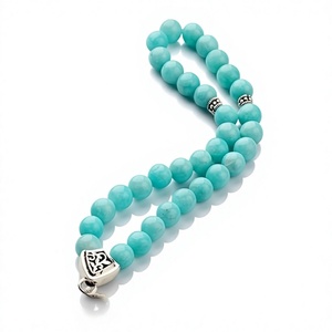 Chapelet et perles de tasbih islamiques ronds en résine écologique faits à la main pour usage quotidien - Product Image 1