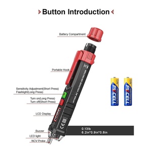 Ht100 Contactloze Spanningstester Pen Met Geluid En Led Alarm Hoeveelheid Licht - Product Image 5