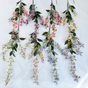 Ingrosso fiore artificiale orchidea soggiorno decorazione appesa alla parete glicine da appendere fiori decorazione per la casa di nozze - Product Image 5