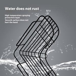 Étagère d'angle en métal à adhérence forte, sans perçage, pour toilettes, étagère triangulaire en fer pour salle de bain - Product Image 3