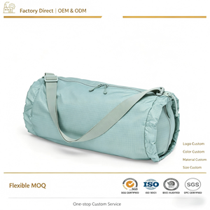 Sacs de sport et de voyage unisexes grande capacité, style rond, fermeture éclair, en tissu Oxford léger et personnalisable - Product Image 1