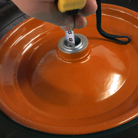 Roue pleine en caoutchouc noir 3.50-8 2PR avec jante métallique verte pour chariot à main, chariot à roulettes, axe de 4 pouces, OEM, usine de Qingdao