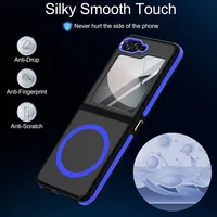 Étui de protection professionnel mat pour Samsung Galaxy Z Flip 7 6 5 ZFlip Flip6, compatible avec la charge sans fil, en PC et TPU, coque blindée pour ZFlip7 ZFlip6