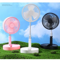 Ventilateur télescopique pliable rechargeable par USB, mini ventilateur sur pied à télécommande, vente chaude, pour camping en plein air, voiture, camping-car, batterie