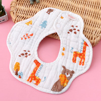 Bavoirs imperméables matelassés à motifs d'animaux de dessin animé pour bébés, nouvelles serviettes absorbantes pour la salive, lingettes à épaules pour nouveau-nés, foulards bandana pour l'alimentation des garçons et des filles