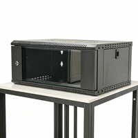 Kabinet Jaringan Mini 4u 6u 9u yang Dipasang di Dinding, Tahan Lama, 19 Inci, Rak Server Pintar 4u 6u dengan CE/ROHS