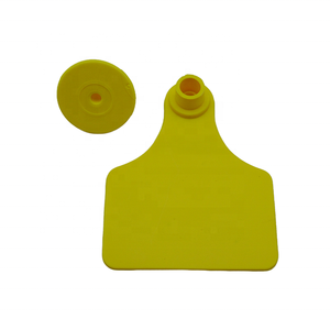 Jaune 75x65mm Bétail Oreille Étiquettes Moyen En Plastique Bétail Identification Boucle D'oreille Étiquette Billet Vache Veau Animal Tag - Product Image 4