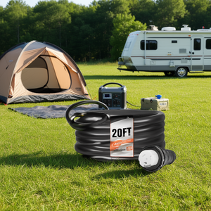 Cable de Alimentación para Generador de 20 Pies, 50A, NEMA 14-50P, SS2-50R, Cable de Cobre de Calibre 6, Conector de Bloqueo Giratorio, 1 Salida - Product Image 2