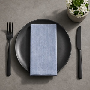 Serviette de table en lin naturel teint à la main, 40x40cm, personnalisable en usine, lavable en machine, pour la décoration de la maison, vente en gros - Product Image 5