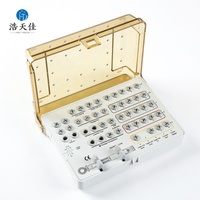 Boîte de désinfection par atomisation au peroxyde d'hydrogène moulée jaune pour outils de localisation d'implants, ciseaux à os et lime à os, en promotion