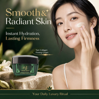 Crème Visage Anti-Âge au Collagène d'Igname Hydratation Profonde Éclaircissante Réparatrice Rides 50g – Fournisseur Usine Beauté Naturelle