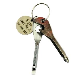 Porte-clés multi-outils EDC en acier inoxydable, jeu de tournevis portable avec ouvre-bouteille, 13 fonctions pour usage extérieur et bricolage - Product Image 5