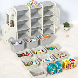 Grote Capaciteit Auto Vorm Speelgoedplank Tiener Rangement Jouet <span class=keywords><strong>Organizer</strong></span> Kinderen Boekenplank Plastic Kinderen Speelgoed Opbergkasten - Product Image 2