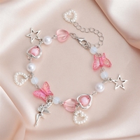 Pulseras de Corazón de Mariposa para Niñas, Joyería Y2K Dulce y Linda para Mujeres, Adolescentes y Damas, Proveedor Chino, MOQ Bajo