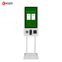 Kiosques libre-service de restauration rapide KER 15.6 21.5 23.8 27 32 43 pouces écran tactile pour lecteur de codes-barres de paiement de commande