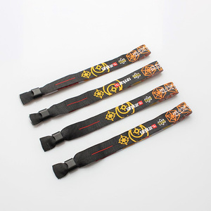 Bracelet de verrouillage <span class=keywords><strong>en</strong></span> plastique écologique bon marché avec logo personnalisé bricolage fait à la main avec ruban personnalisé pour les événements promotionnels - Product Image 5