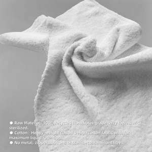 Paños de limpieza blancos de algodón súper absorbentes, toallas reutilizadas para limpieza en talleres. - Product Image 4