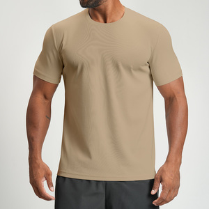 Camiseta Deportiva de Poliéster de Color Sólido para Hombre, Transpirable, de Secado Rápido, Cuello Redondo, para Fitness, Running, Manga Corta - Product Image 4