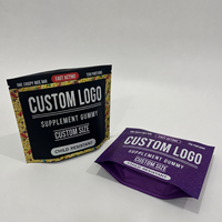 Sachet Mylar Mat Imprimé Anti-Odeur Taille Personnalisée Anti-Humidité Pochette Ziplock Autoportante 3*4 Pouces 4*6 Pouces 5*8 Pouces