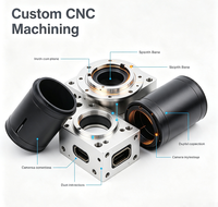 Manchon de montage d'objectif en aluminium CNC personnalisé OEM, boîtier scellé, connecteur à bride pour pièces d'instruments de vision industrielle