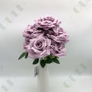 K-0130 Vente en gros <span class=keywords><strong>de</strong></span> roses en soie réalistes et durables à <span class=keywords><strong>livraison</strong></span> rapide - <span class=keywords><strong>Bouquet</strong></span> <span class=keywords><strong>de</strong></span> 9 têtes <span class=keywords><strong>de</strong></span> roses artificielles pour <span class=keywords><strong>bouquet</strong></span> <span class=keywords><strong>de</strong></span> mariage - Product Image 3