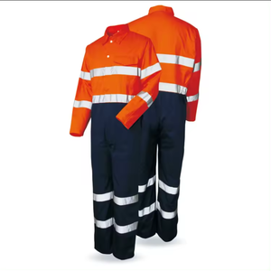 LX820 Hi-Visオーバーオールオックスフォード300gsmメンズユニフォーム反射テープ付きHi Visワークウェア - Product Image 1