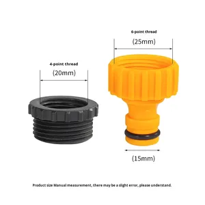 Raccord rapide standard en plastique à 4 points et 6 points, connexion filetée, pistolet à eau, raccord de <span class=keywords><strong>tuyau</strong></span>, <span class=keywords><strong>robinet</strong></span> domestique, irrigation universelle - Product Image 3
