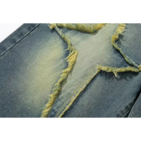 Shorts de course streetwear brodés et déchirés, respirants, en coton vintage, style designer, pour hommes