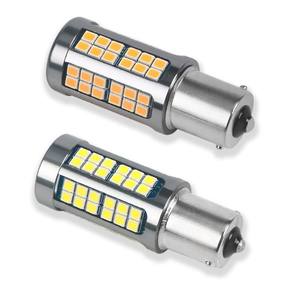 Ampoule LED OEM sans Hyper Flash P21W pour Tuning Automobile, Lampe de Signalisation Canbus 1156 BA15S PY21W BAU15S T20 7440 WY21W 3030 72SMD Ambre Rouge 12V-70V - Product Image 5