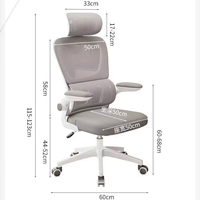 Chaises de bureau de direction de luxe en maille pour meubles ergonomiques adaptatifs à double dossier et soutien lombaire