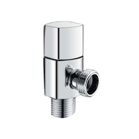 Robinet d'arrêt d'angle professionnel en laiton massif et acier inoxydable pour eau chaude et froide, idéal pour robinet de salle de bain et projets de toilettes